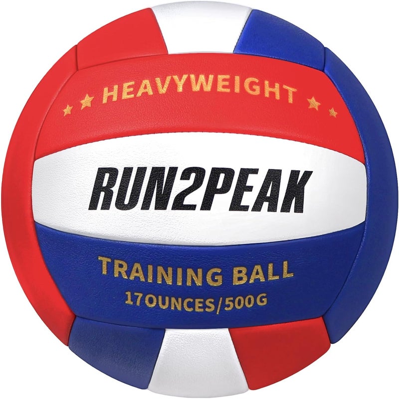 RUN2PEAK Setter Training Volleyball Official Size 5 Volleyballs Heavy Weight Ball PU Practice Volley Balls for Indoor Rebounder Equipment Setters Weighted Volleyball Setting Trainer - Image 1
